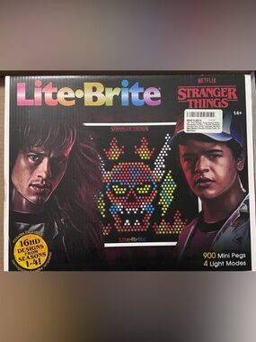 Lite-Brite Netflix Stranger Things Retro Light Peg Set - Black Box